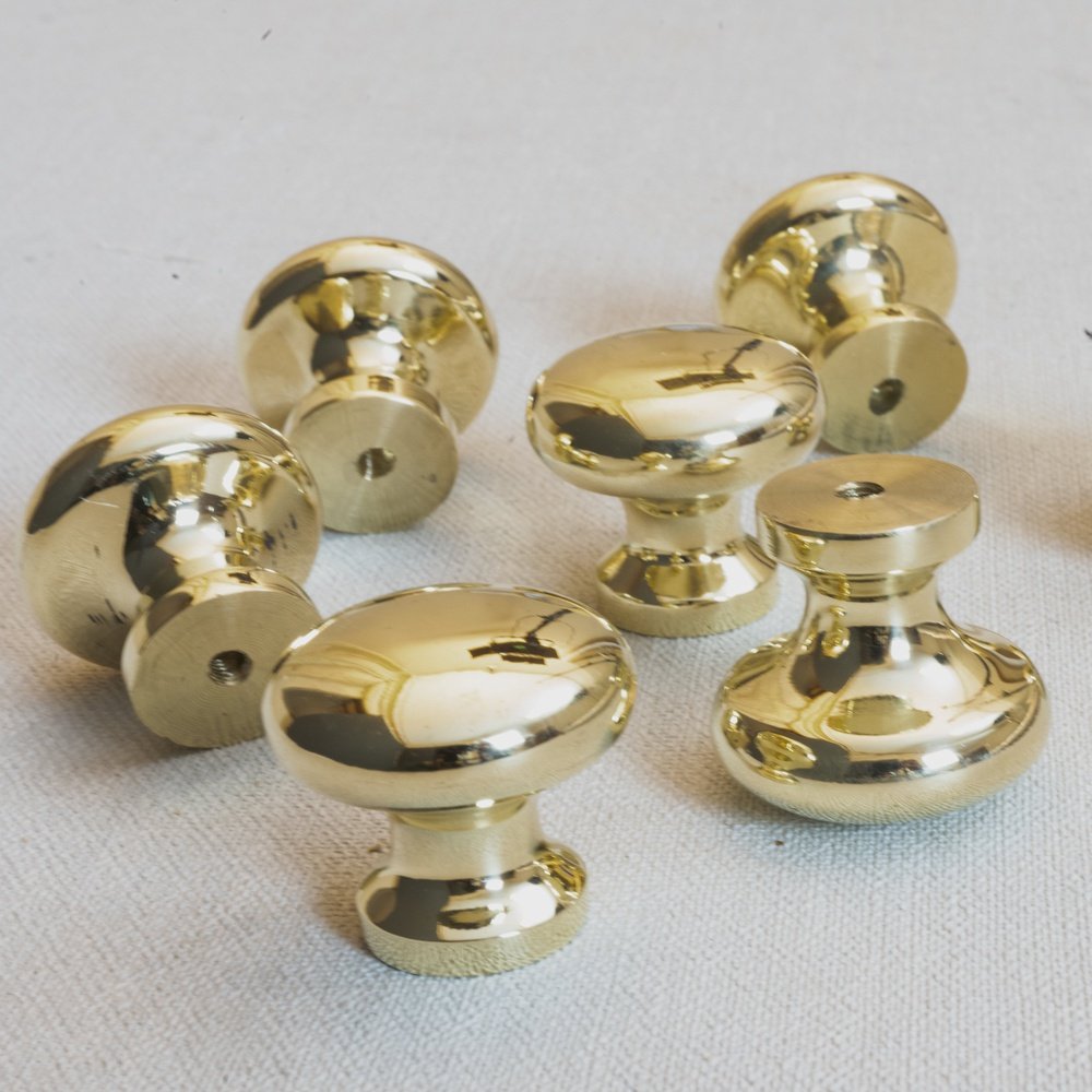 Unlacquered Brass knobs