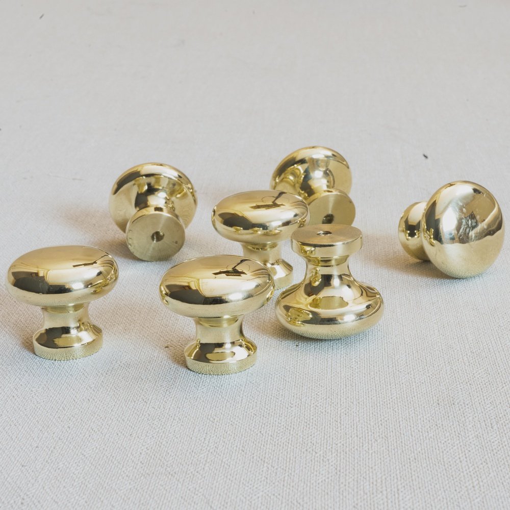 Unlacquered Brass knobs