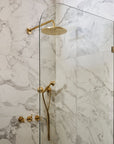 Unlacquered Brass Shower SetHead And handheld Set