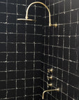 Unlacquered Brass Solid Brass Shower Head And Tub Filller