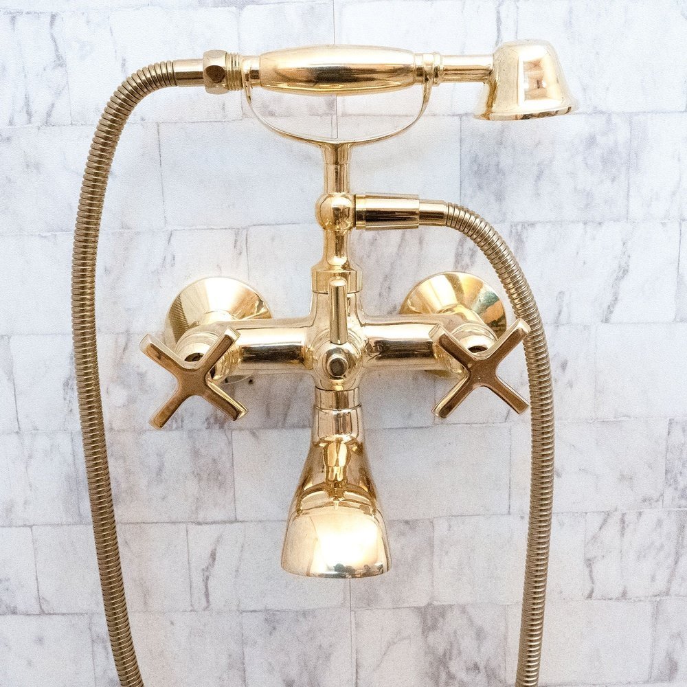 Unlacquered Brass Bath Tub Filler