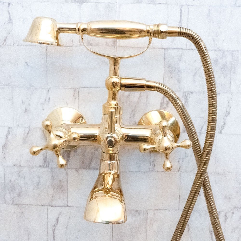 Unlacquered Brass Bath Tub Filler