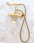 Unlacquered Brass Bath Tub Filler