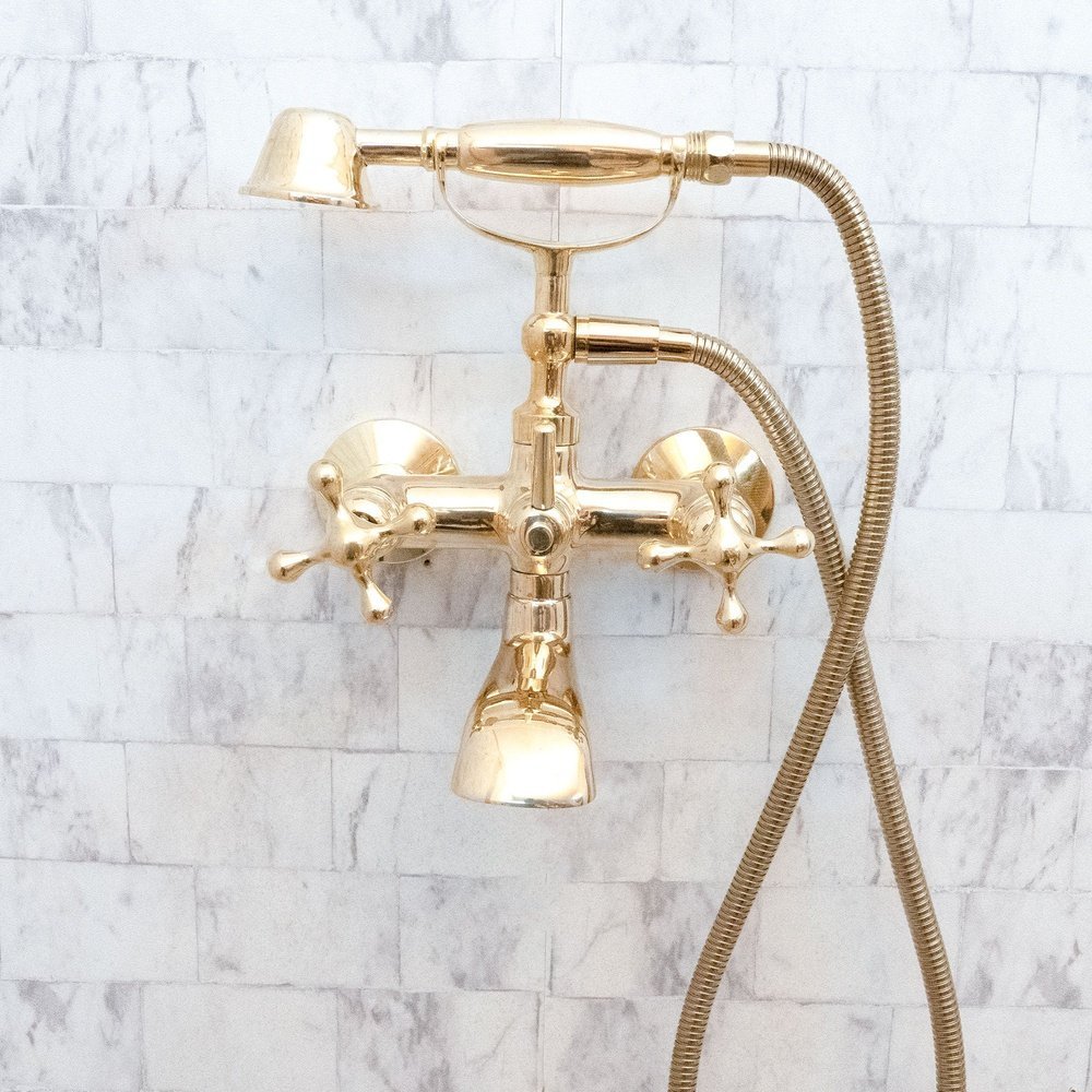 Unlacquered Brass Bath Tub Filler