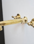 Unlacquered Brass Wall Mounted Faucet With Lever Handles