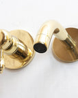 Unlacquered Brass Wall Mounted Mixer Faucet