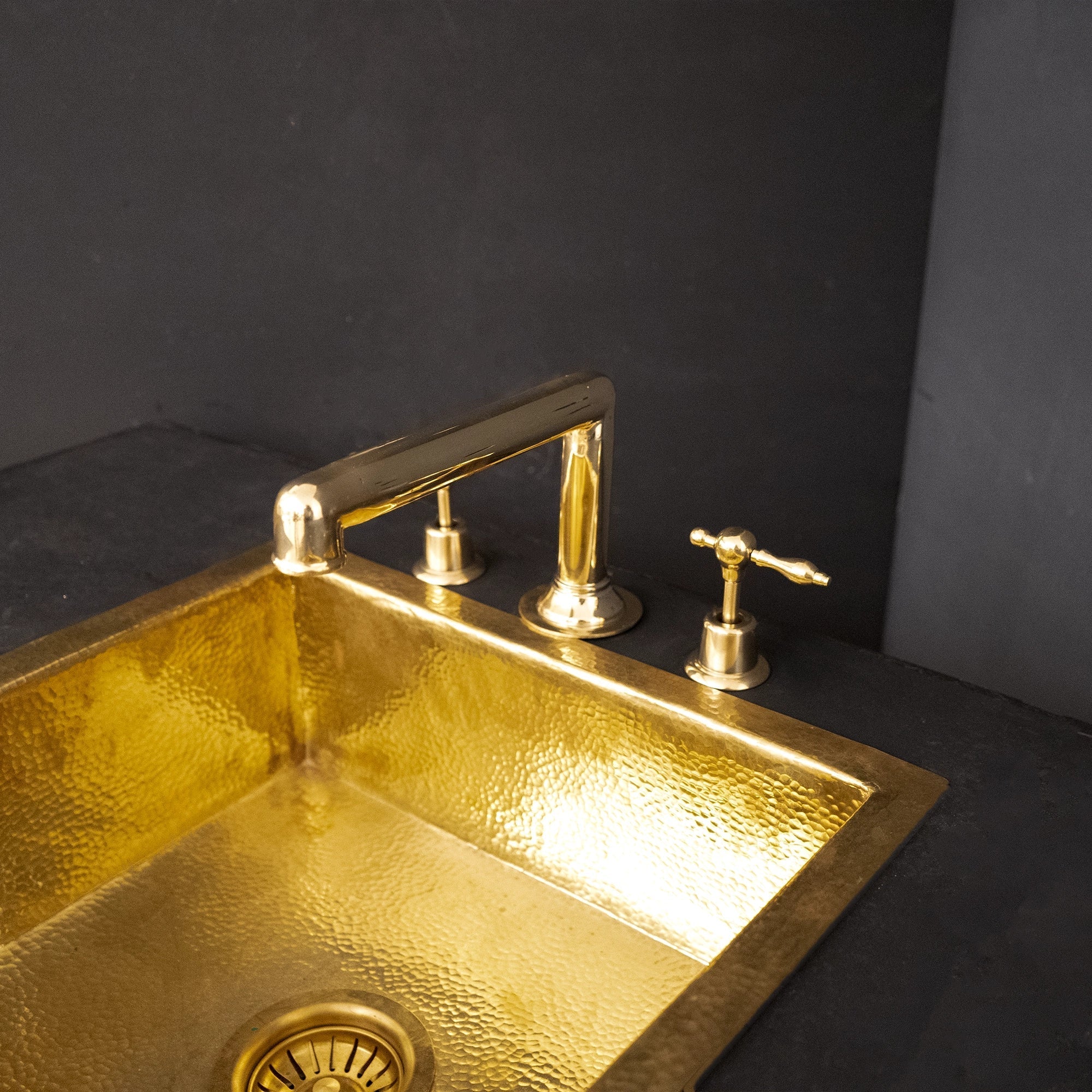 Unlacquered Brass Widespread Prep Sink Faucet