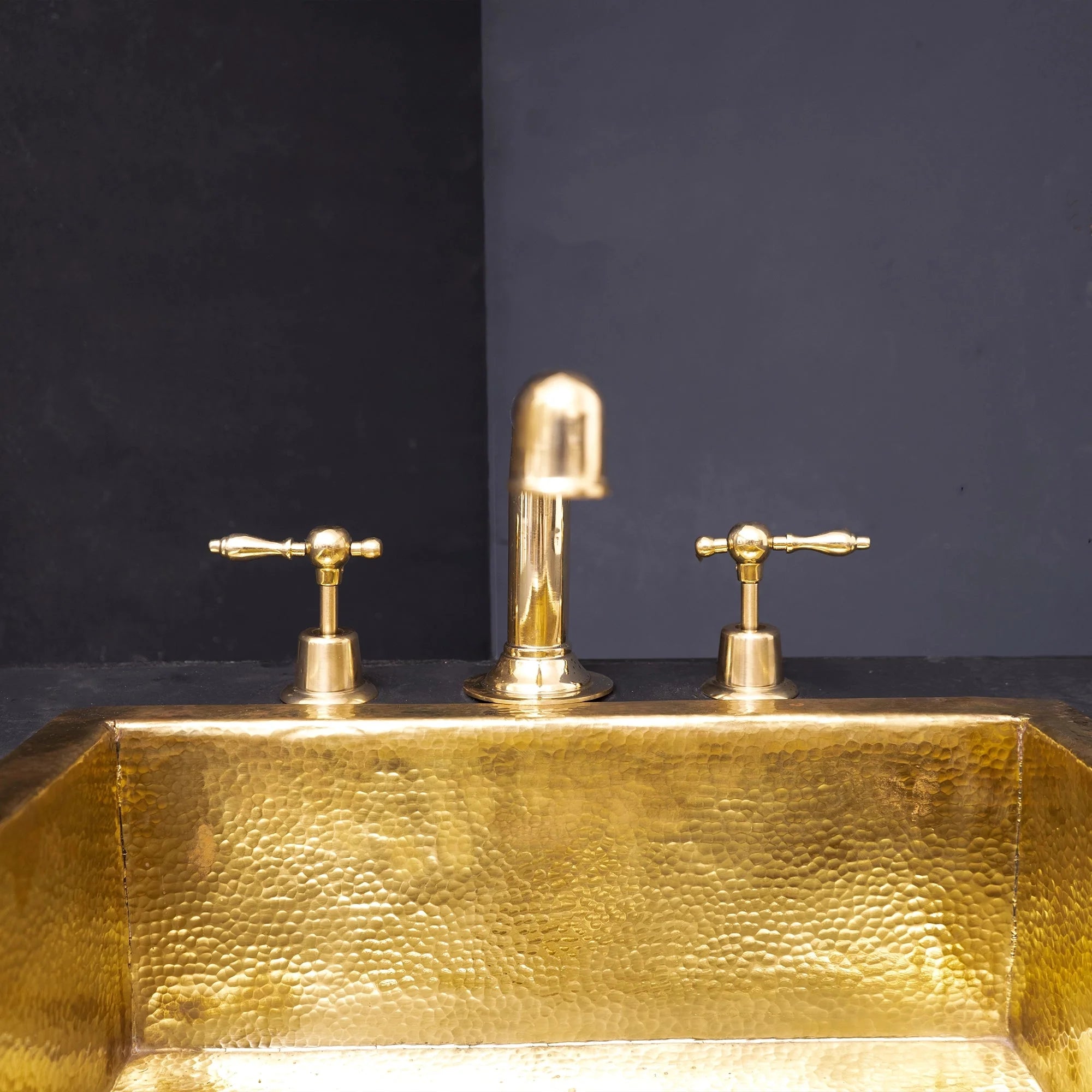 Unlacquered Brass Widespread Prep Sink Faucet