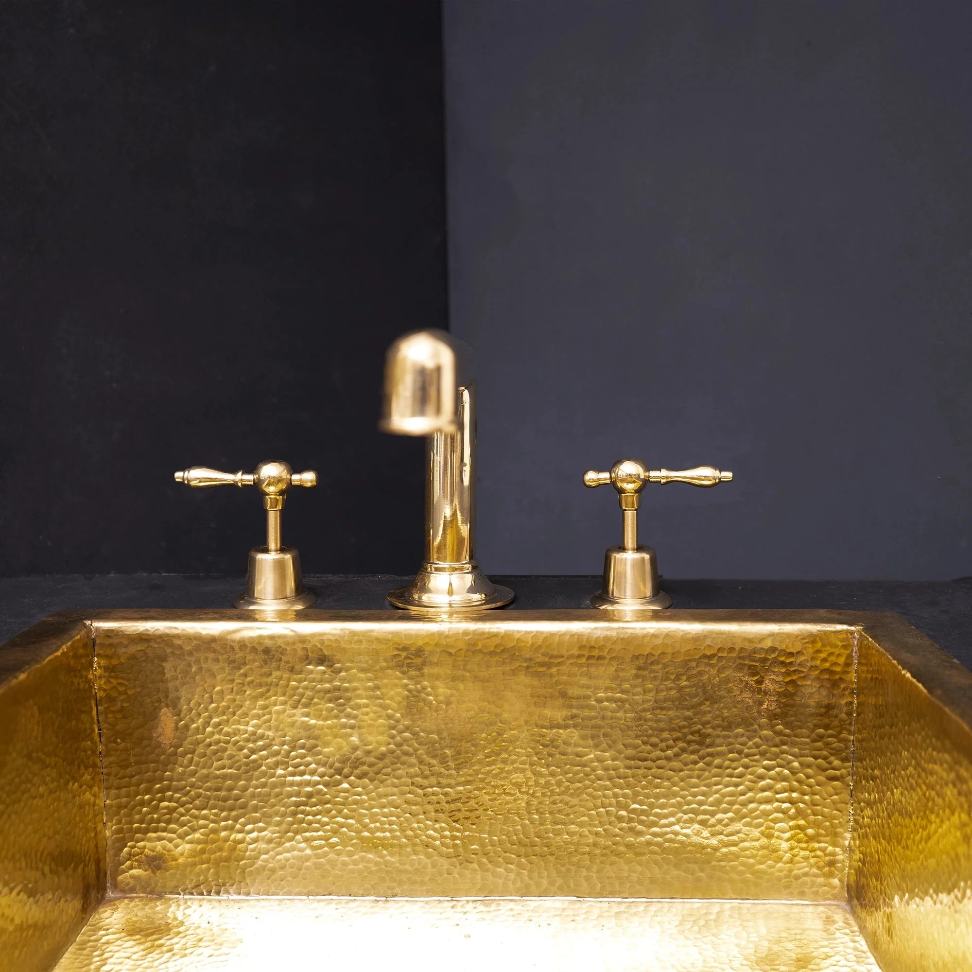 Unlacquered Brass Widespread Prep Sink Faucet