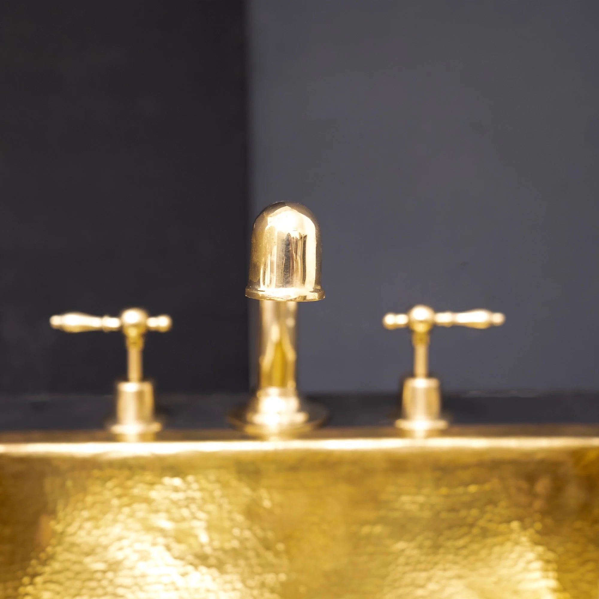 Unlacquered Brass Widespread Prep Sink Faucet