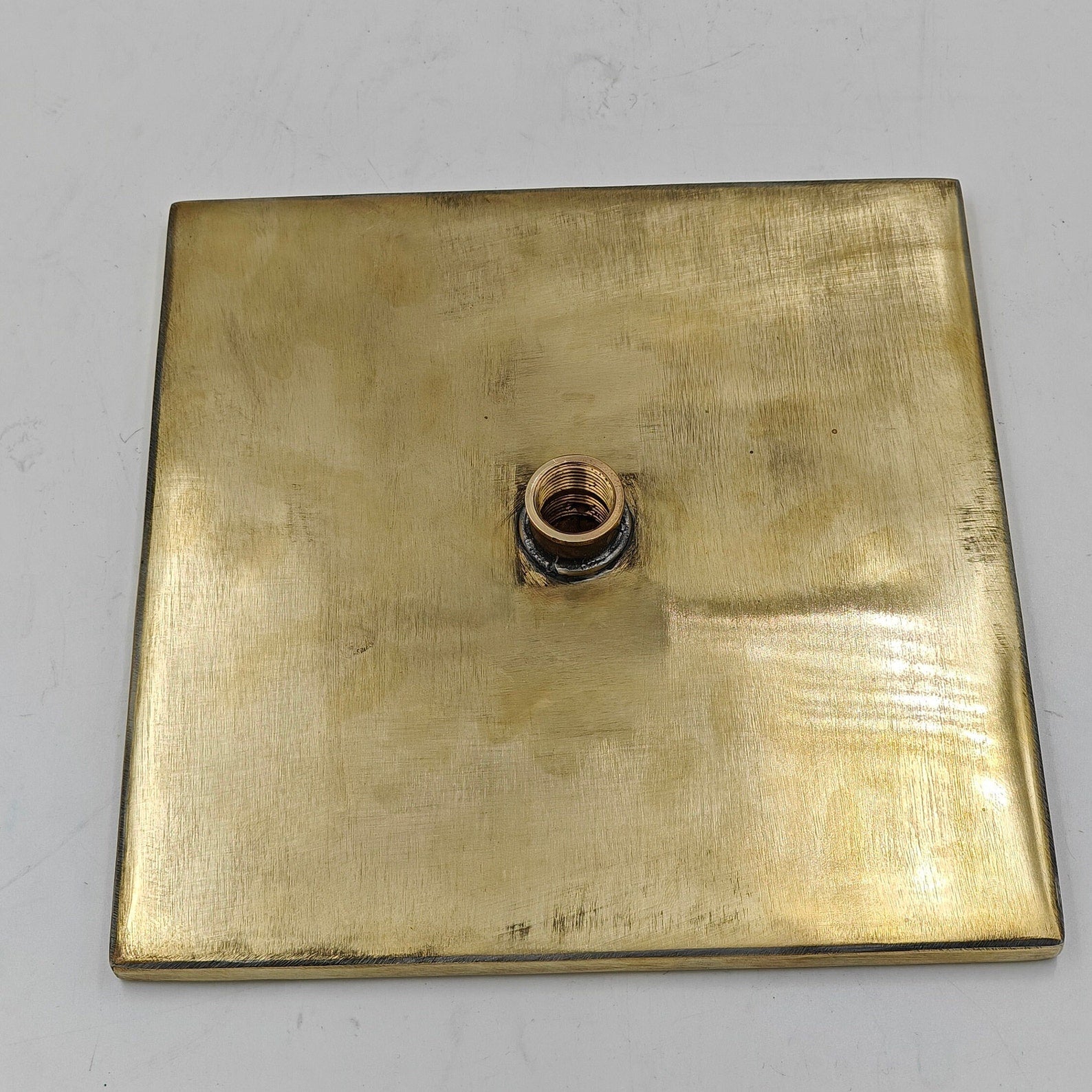 Unlacquered Brass Square ShowerHead