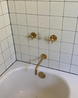 Unlacquered Brass Wall Mount Bathtub faucet