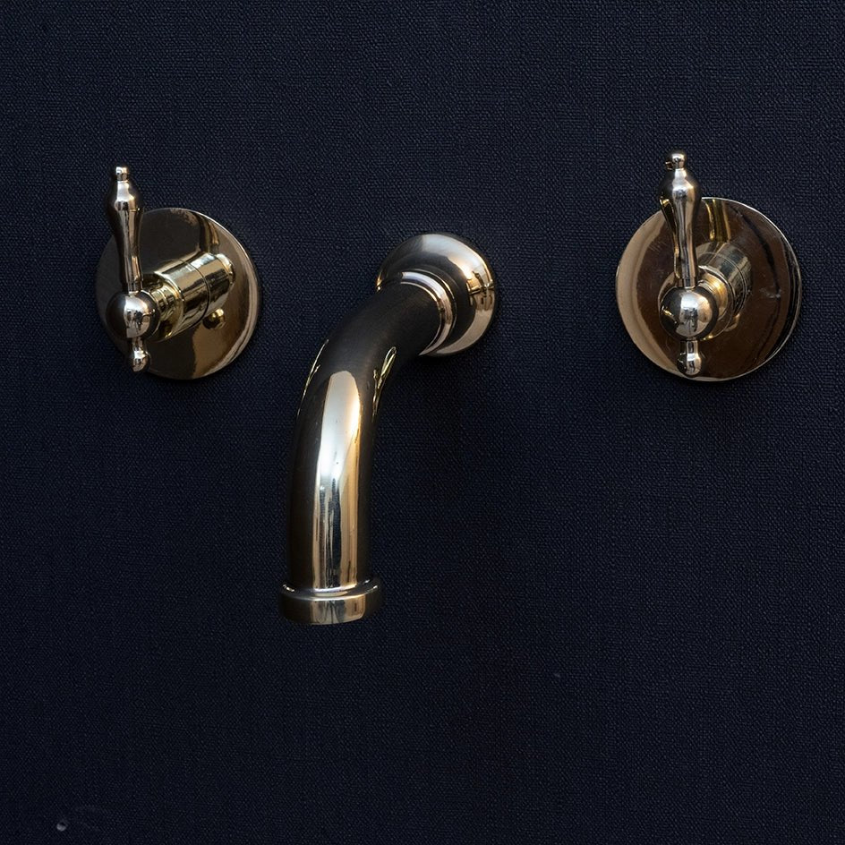 Wall Mounted Handcrafted Faucet With Lever Handles