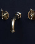 Wall Mounted Handcrafted Faucet With Lever Handles