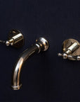 Wall Mounted Handcrafted Faucet With Lever Handles