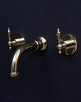 Wall Mounted Handcrafted Faucet With Lever Handles