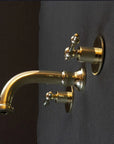 Wall Mounted Handcrafted Faucet With Lever Handles