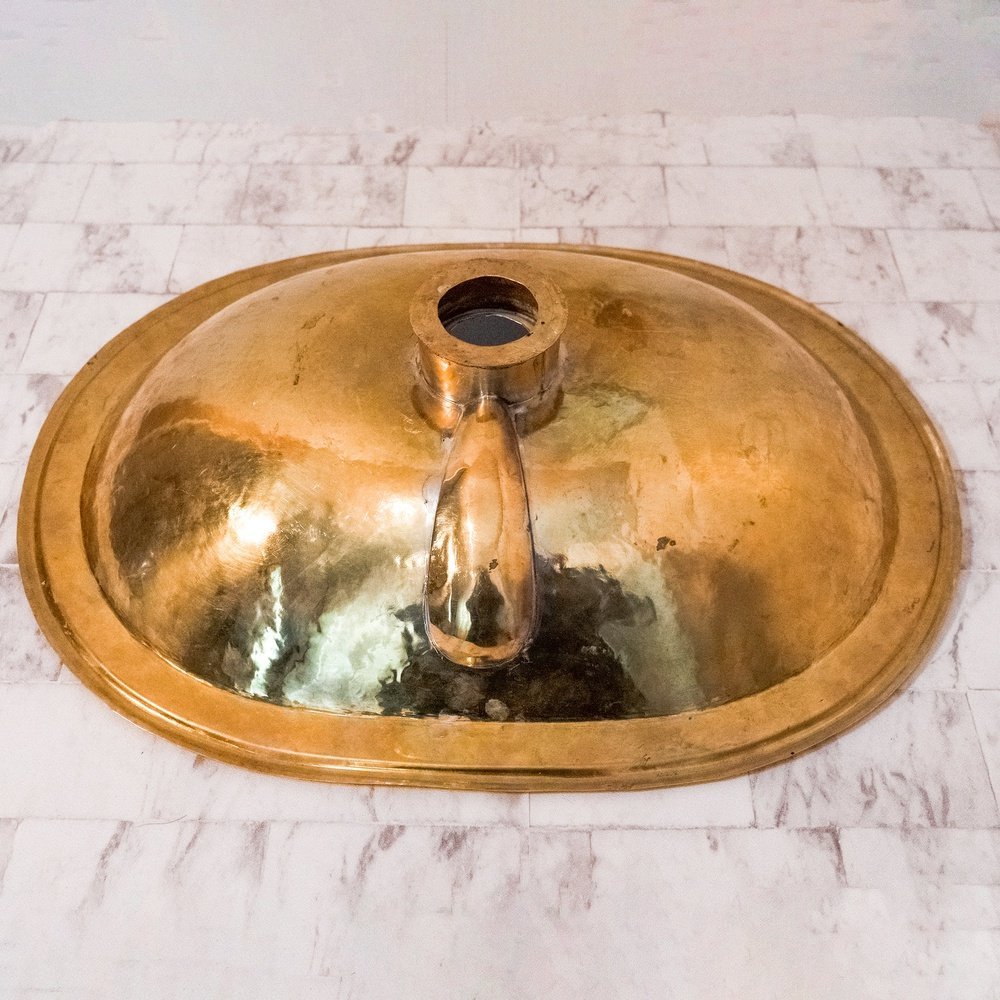 Wood And Brass Handcrafted Bathroom Sink